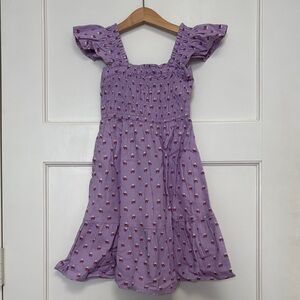 Cotton On size 7 Girls' Lavender Smocked Sundress with Ruffle Straps